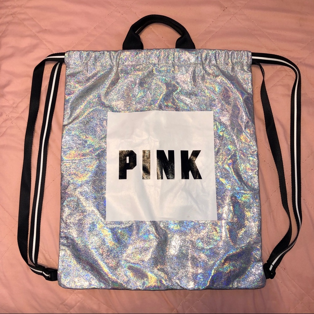 Victoria Secret PINK Iridescent Silver Bag
